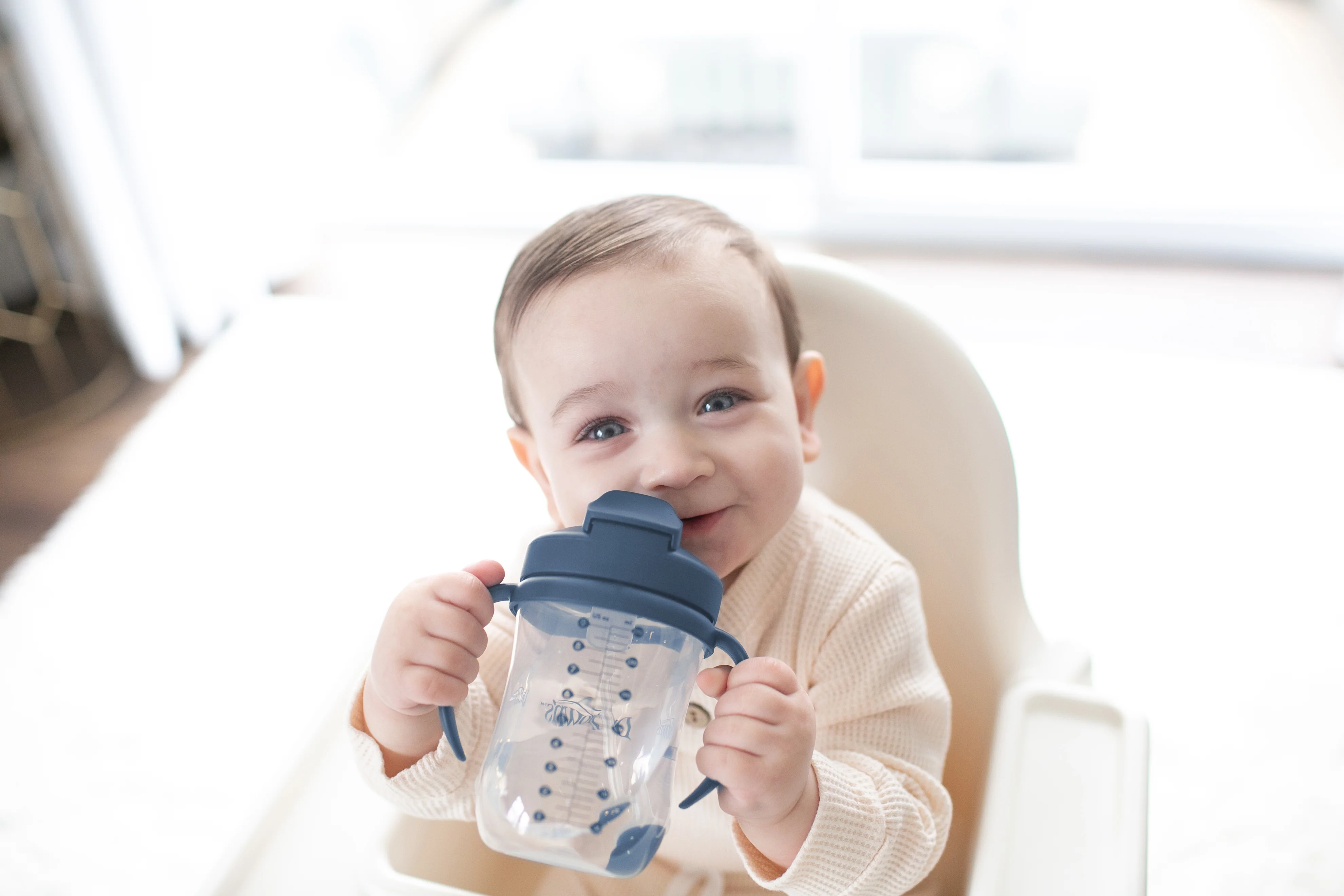 Dr Brown's 9oz/270ml Straw Cup - Dark Blue - Image 4