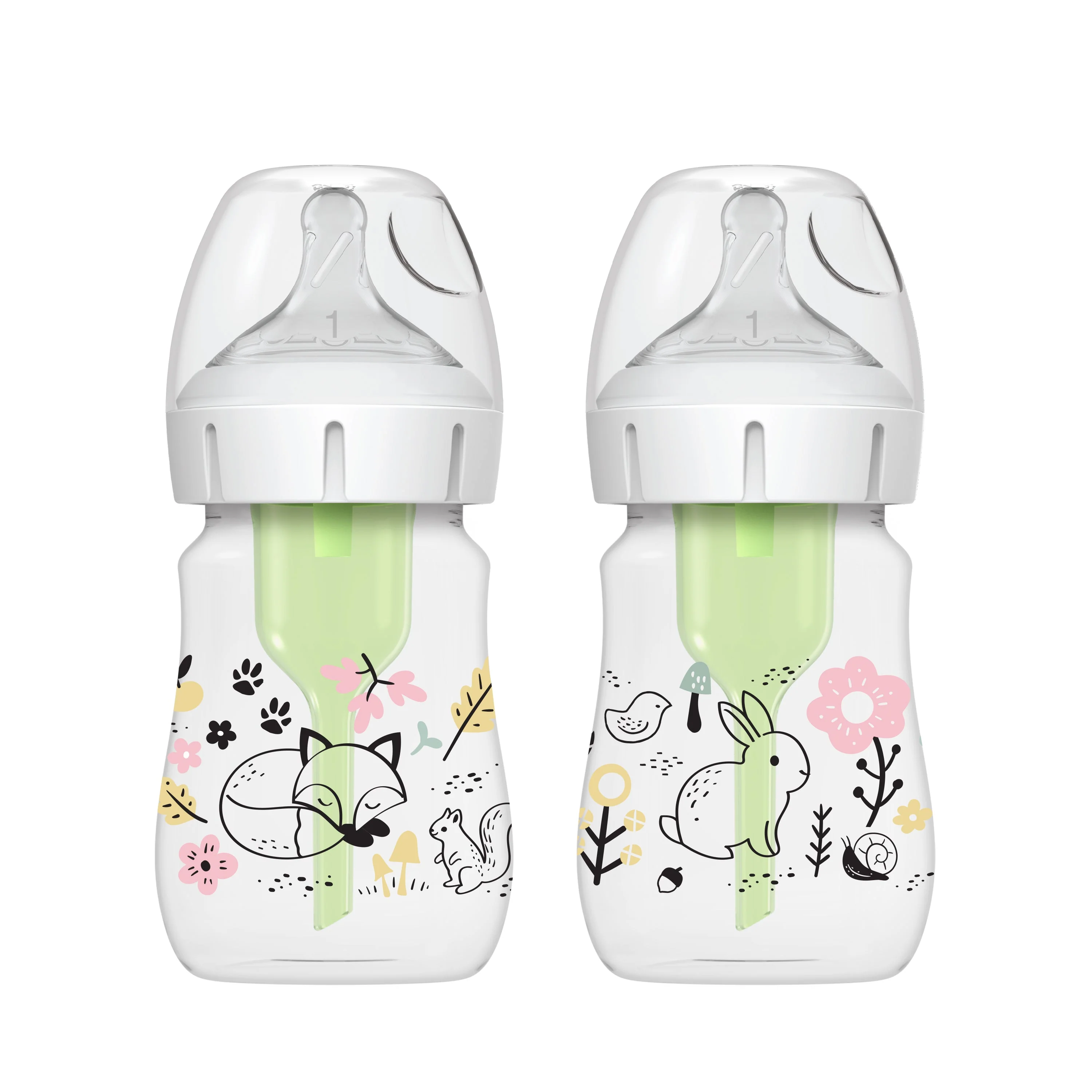 Dr Brown's Anti-Colic Options+ Wide-Neck Baby Bottle, 5oz/150ml, 2-Pack - Designs - Image 9