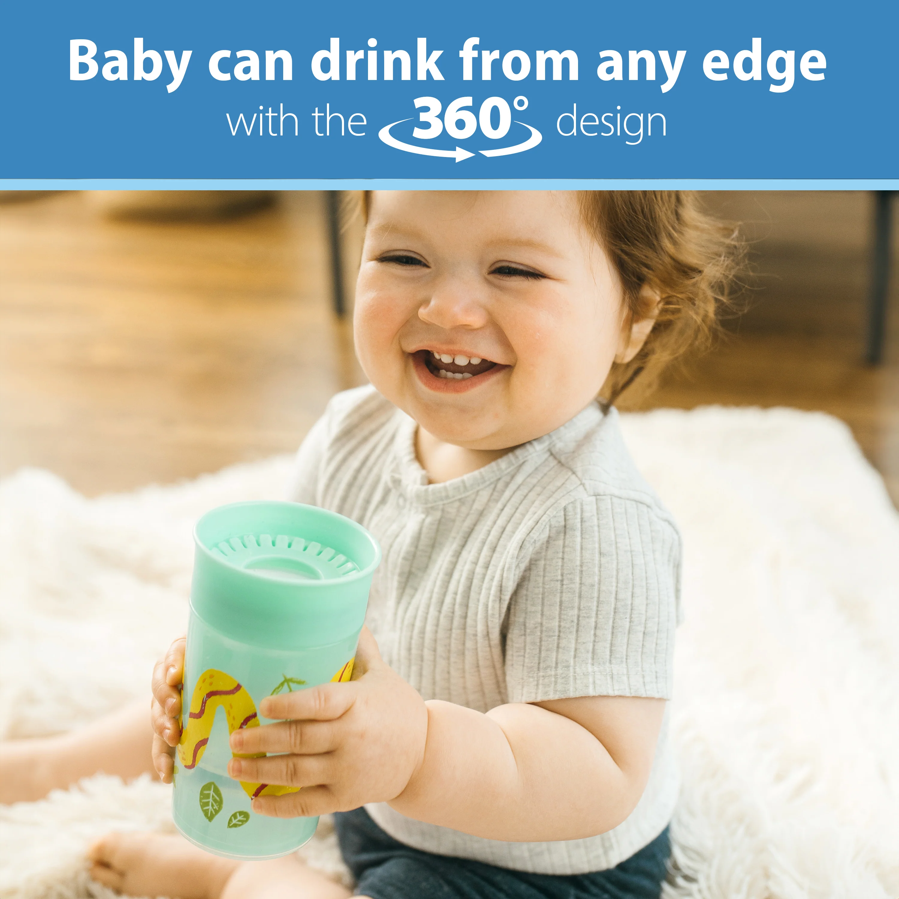 Dr Brown's Milestones Cheers360 Cup, 10oz/300ml, Green - Image 9