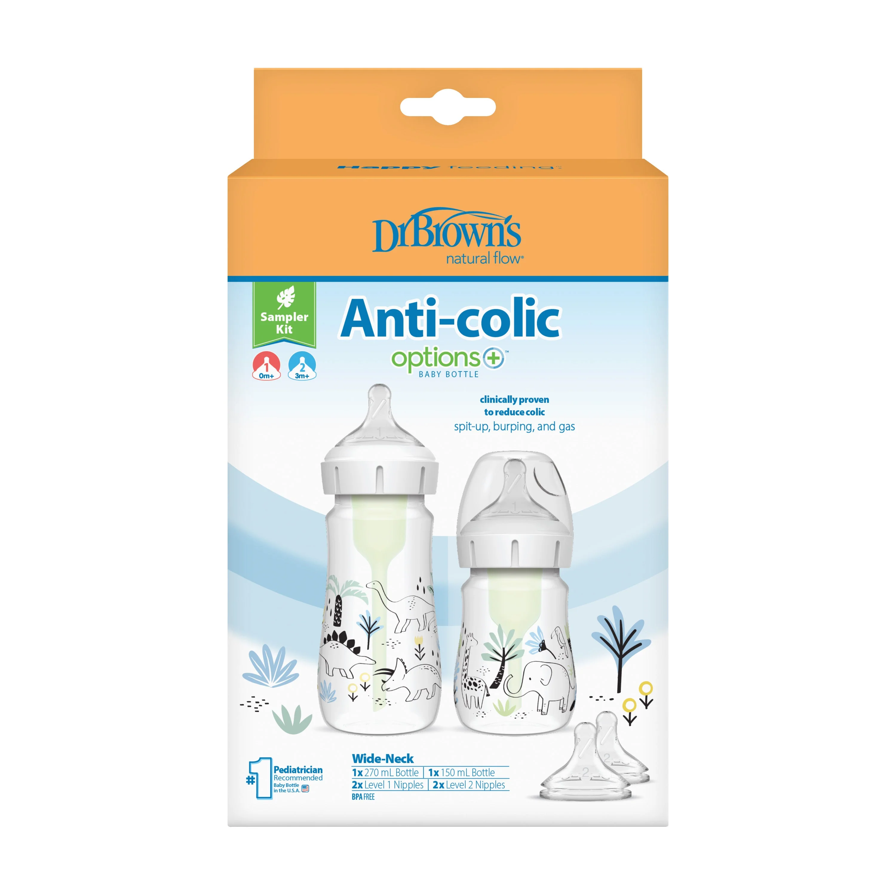 Dr. Brown's Natural Flow Anti-Colic Bottle - Sampler Kit, Jungle - Image 2