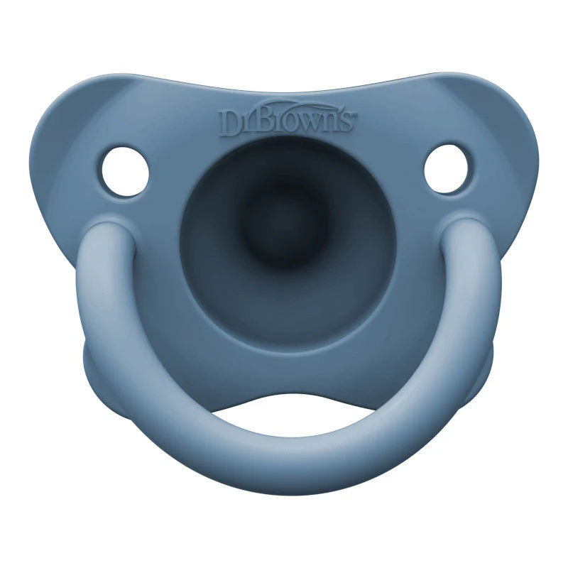 Dr Brown's One Piece Silicone Soother 2 Pack - Blue & Green 0-6 Months - Image 8