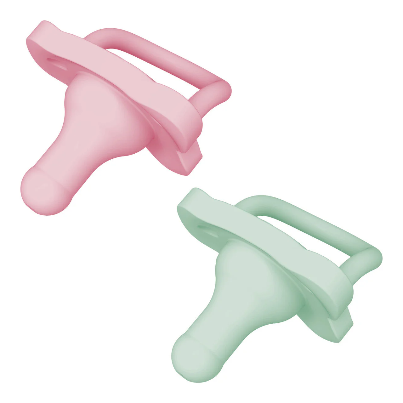 Dr Brown's One Piece Silicone Soother 2 Pack - Pink & Green 0-6 Months - Image 4
