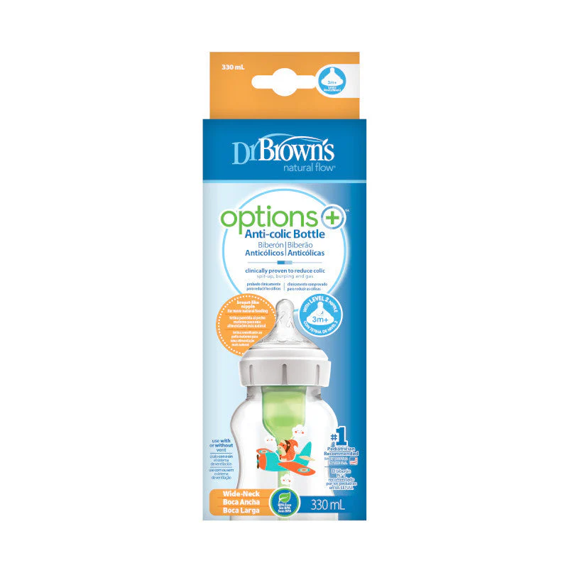 Dr Brown's Options+ Anti-Colic 330ml Baby Bottle - Squirrel - Image 3