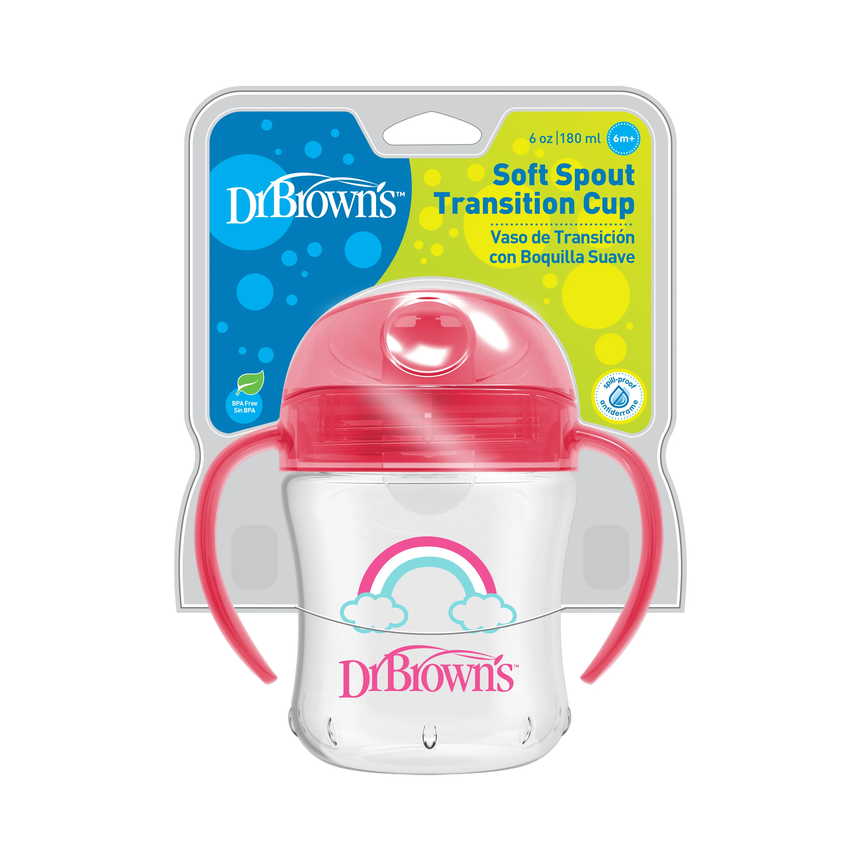 Dr Brown's Soft Spout Trainer Cup - Pink - Image 4