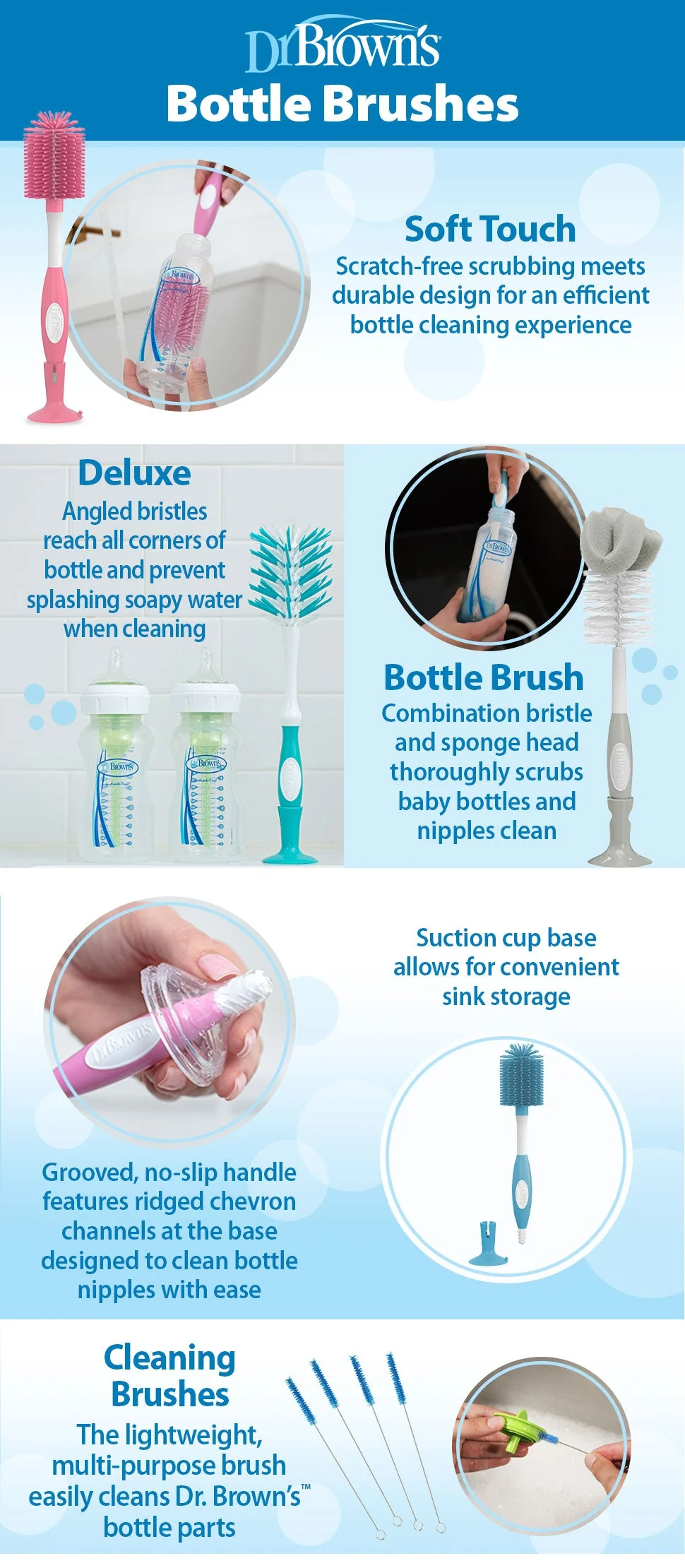 Dr Brown's Soft Touch Bottle Brush - Image 4