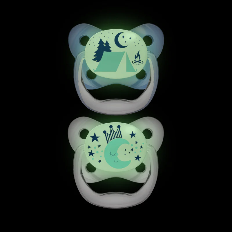 PreVent Glow In The Dark Butterfly Soothers Blue Camp / Moon 6-18 Months - Image 3