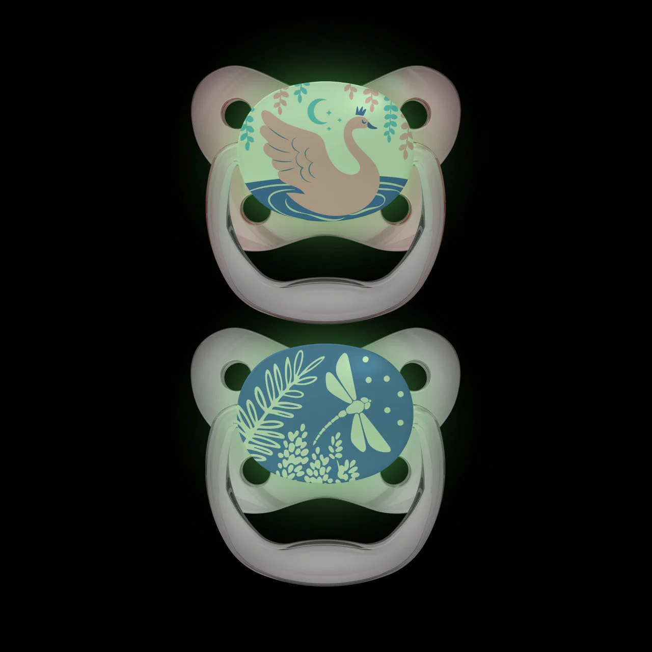PreVent Glow In The Dark Butterfly Soothers Pink Swan / Dragonfly 0-6 Months - Image 4